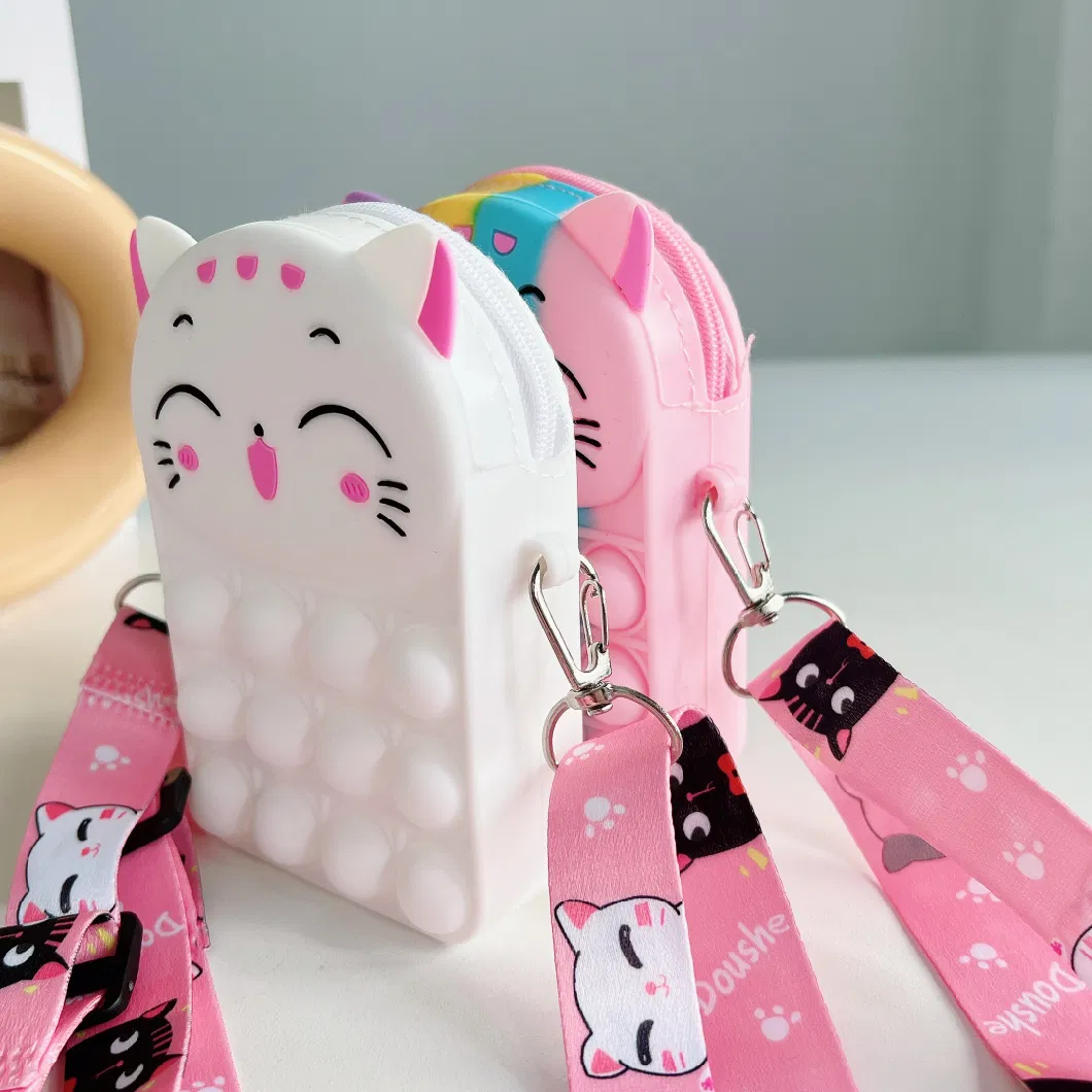 Cute Silicone Mini Bags Hello Kitty for Children Girls Women