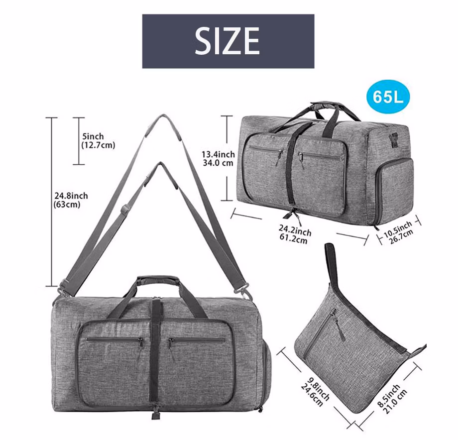 Foldable Light Weight Carry-on Sport Gym Large Capacity Weekend Duffel Luggage Bag
