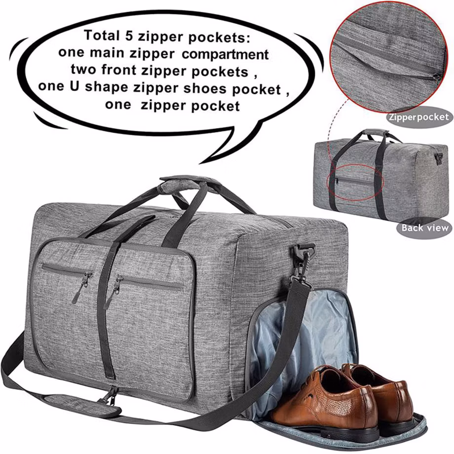Foldable Light Weight Carry-on Sport Gym Large Capacity Weekend Duffel Luggage Bag