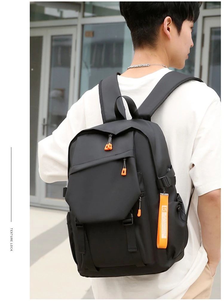 Leather Firm Membrane Casual Backpack Student School Bag