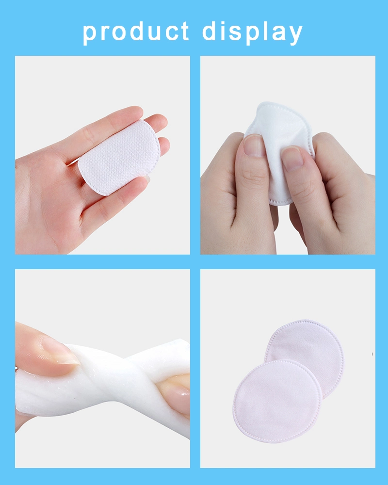 100% Cotton Widely Used Soft Square Round Cosmetic Cotton Pad for Medical Use or Daily Makeup Cosmetic Puff Swab Popular in France, Korea Style Cotton Puffs