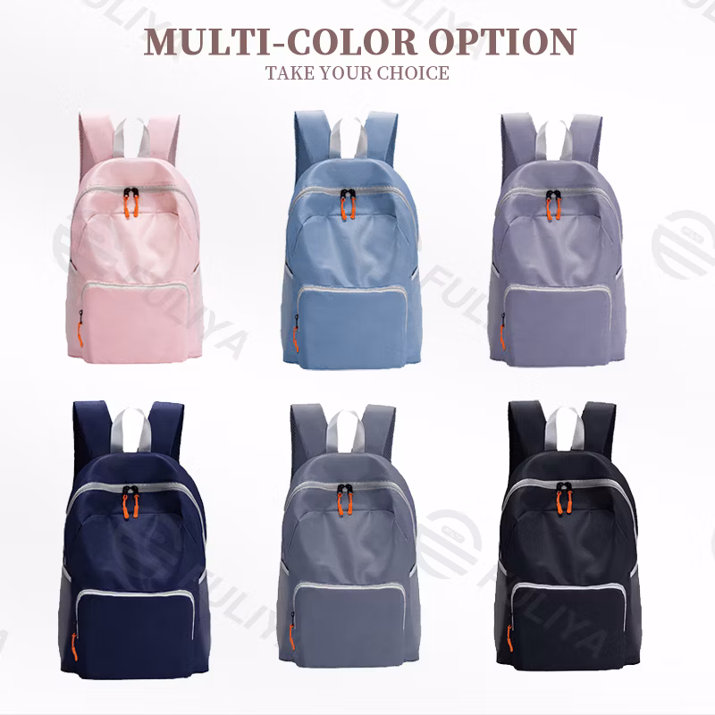 Fuliya Custom Waterproof Folding Men Women&prime;s Backpack Portable Travel Sport Large Capacity Super Light Outdoor Backpack
