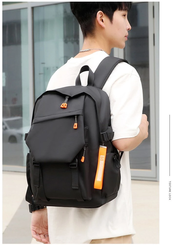 Leather Firm Membrane Casual Backpack Student School Bag