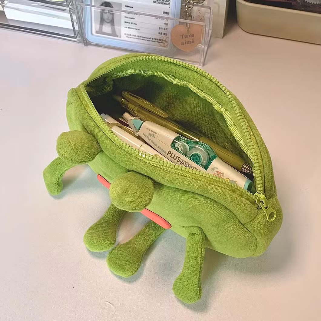Funny Frog Plush Ins Ugly and Cute Large Capacity Stationery Pencil Bag