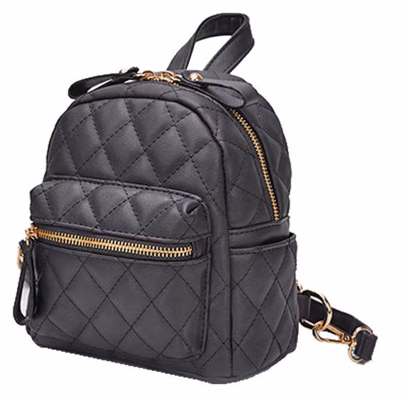 Women Custom New Design PU Leather Fashion School Bag Girl&prime; S Mini Backpack