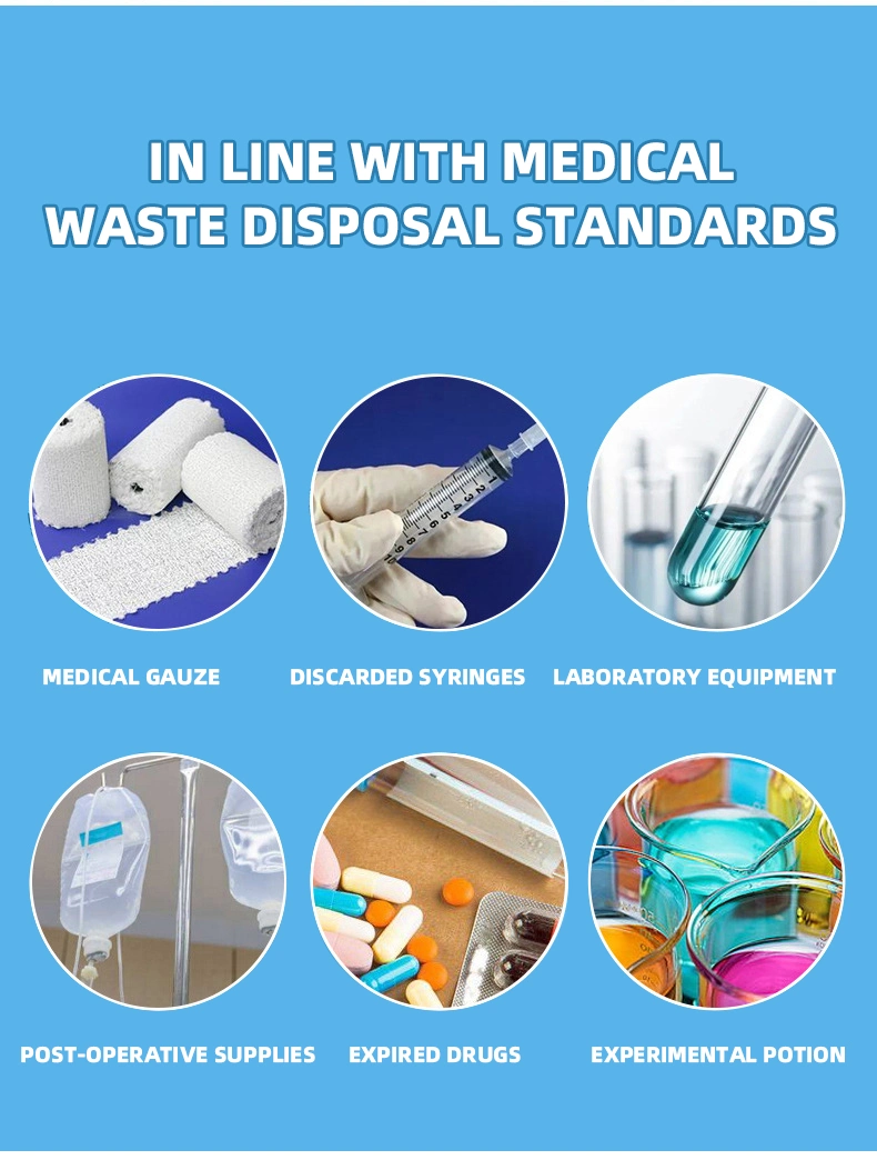 High Temperature Resistance Thickened Biohazard Garbage Bag Medical Waste Bags for Hospital Clinic School Plastic Bag Roll Dustb