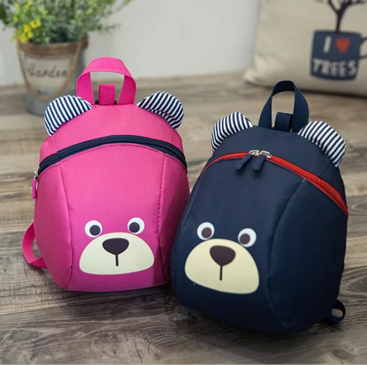 Cartoon Animals Design Kids School Plush Backpack Children Bags Fashion Bear with Anti Lost Straps Backpacks Wholesale