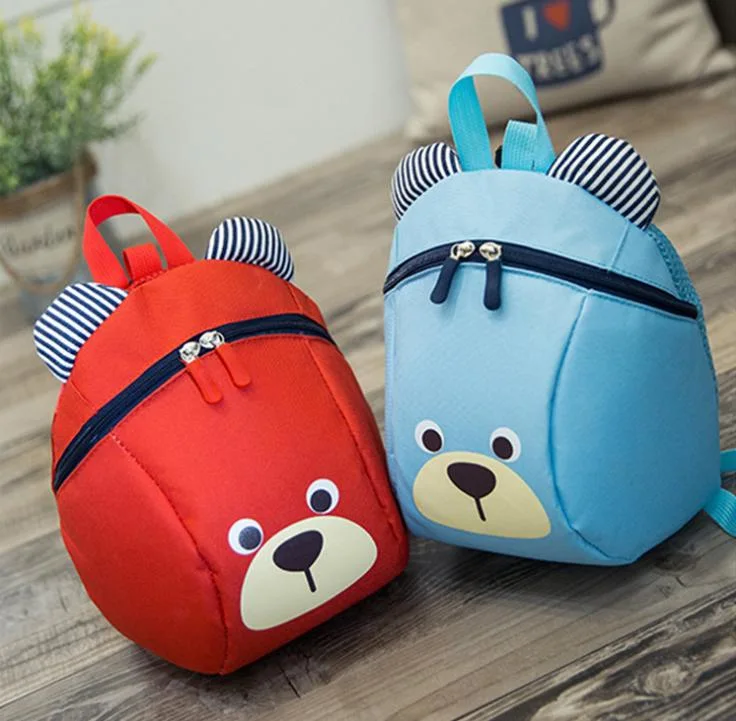 Cartoon Animals Design Kids School Plush Backpack Children Bags Fashion Bear with Anti Lost Straps Backpacks Wholesale