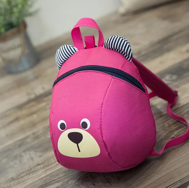 Cartoon Animals Design Kids School Plush Backpack Children Bags Fashion Bear with Anti Lost Straps Backpacks Wholesale