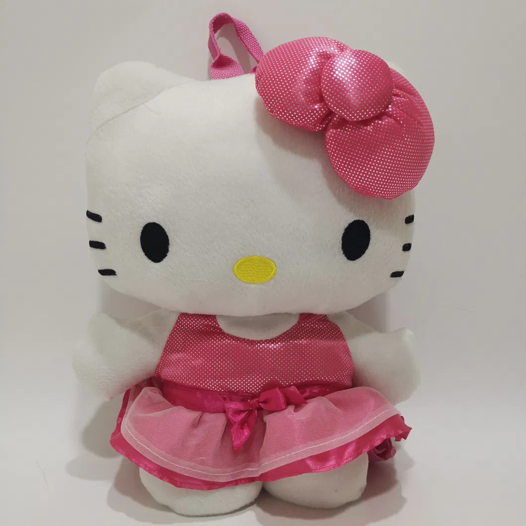 OEM Hello Kitty Plush Backpack Kids Travling Stuffed Bags