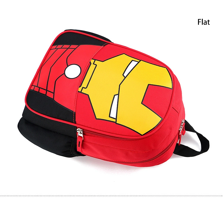 Factory Backpack Supplier Cartoon Cute Children&prime;s Zippers Nylon Schoolbag Spiderman School Bags for Kindergarten Boy