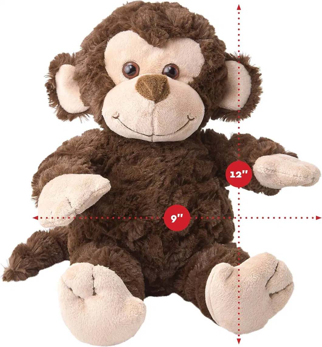 Monkey Stuffed Soft Fluffy Plush Animal Sitting Custom Toy