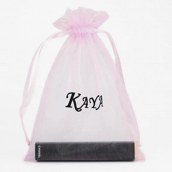 Organza Gift Grocery Drawstring Printing Pouch Custom Logo Organza Bag