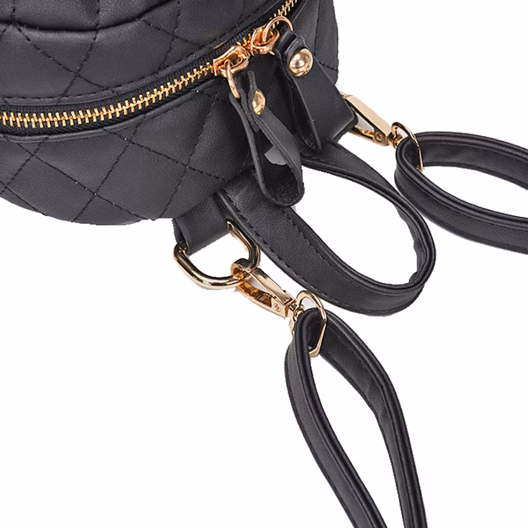 Women Custom New Design PU Leather Fashion School Bag Girl&prime; S Mini Backpack