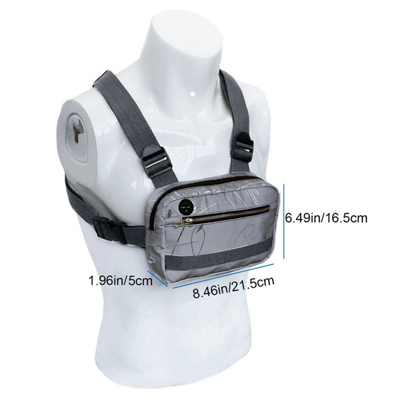 Multi Pockets Walking Trekking Jogging Climbing Chest Rig Bag Ci13165