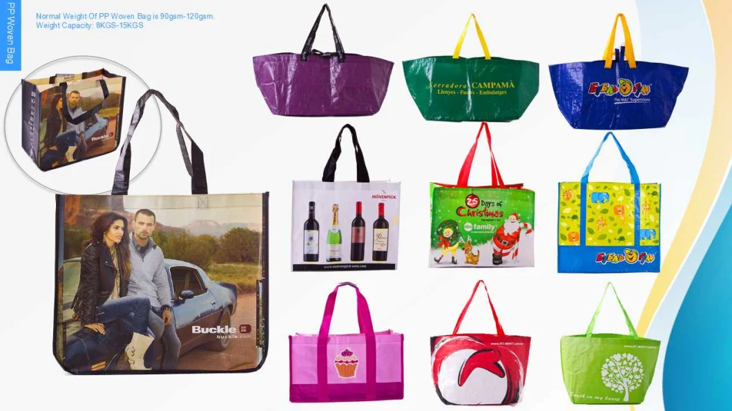 210d Sublimation Printed Foldble Polyester Bag with Pocket