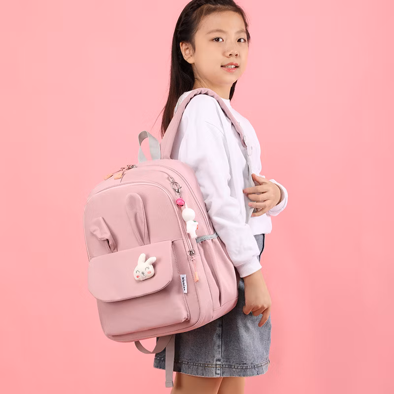 Wholesale Elementary School Bag Girls in Grades 1-6 Backpack Kids Cute Bunny Backpack