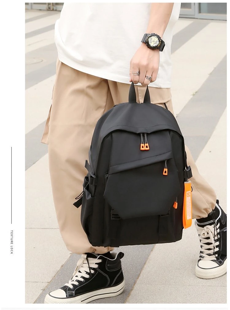 Leather Firm Membrane Casual Backpack Student School Bag