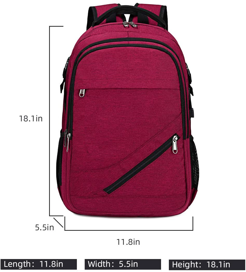 Durable Waterproof Travel Large Laptop Backpack with USB Charging Port