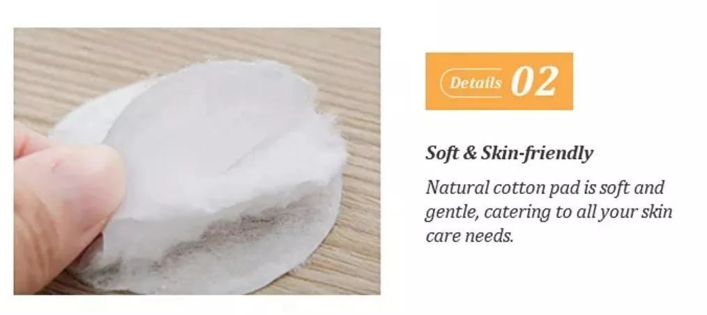 100% Cotton Widely Used Soft Square Round Cosmetic Cotton Pad for Medical Use or Daily Makeup Cosmetic Puff Swab Popular in France, Korea Style Cotton Puffs