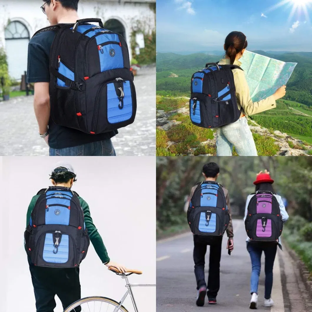 Amazon Custom Notebook Men Anti Theft Slim Business School Laptop Travel Backpack with USB Charging Port