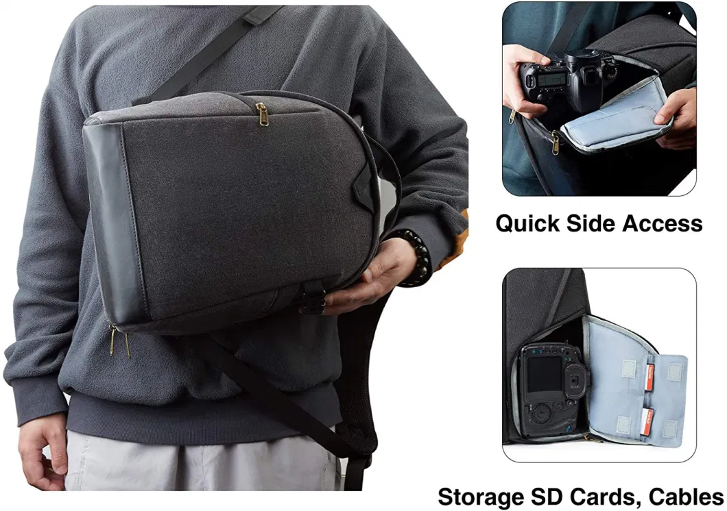 Large Capacity Custom DSLR Camera/Video Bag Camera Video Backpack for Trolley Waterproof