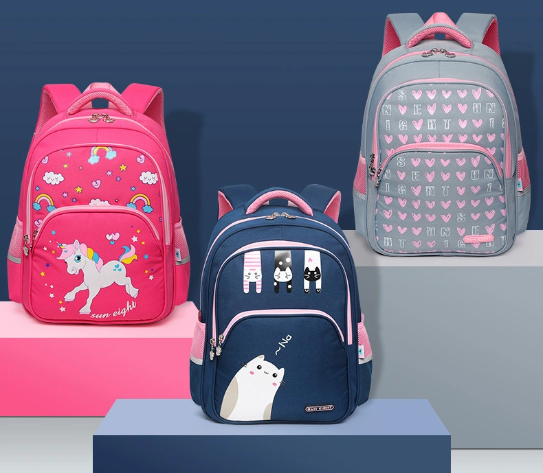 Double Shoulder Cartoon Primary Boy Girls Children Students Schoolbag School Satchel Bag Pack Backpack (CY6872)