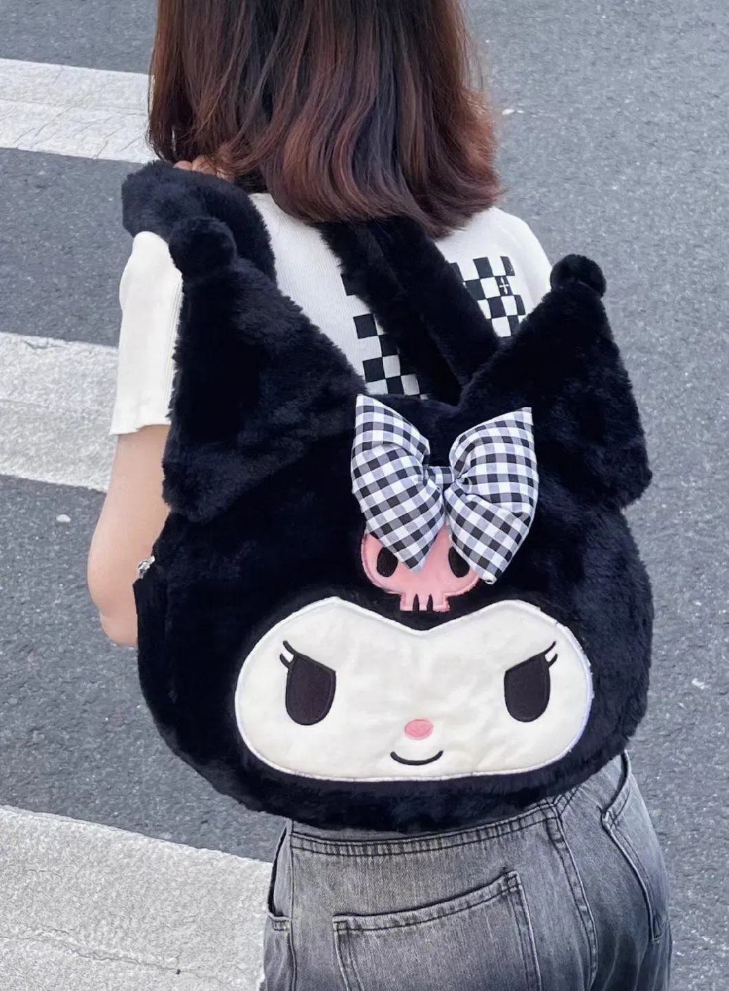 Sanrio Handbag Kulomi Cinnamoroll Hello Kitty Plush Toted Bag Kids Shopping Bag