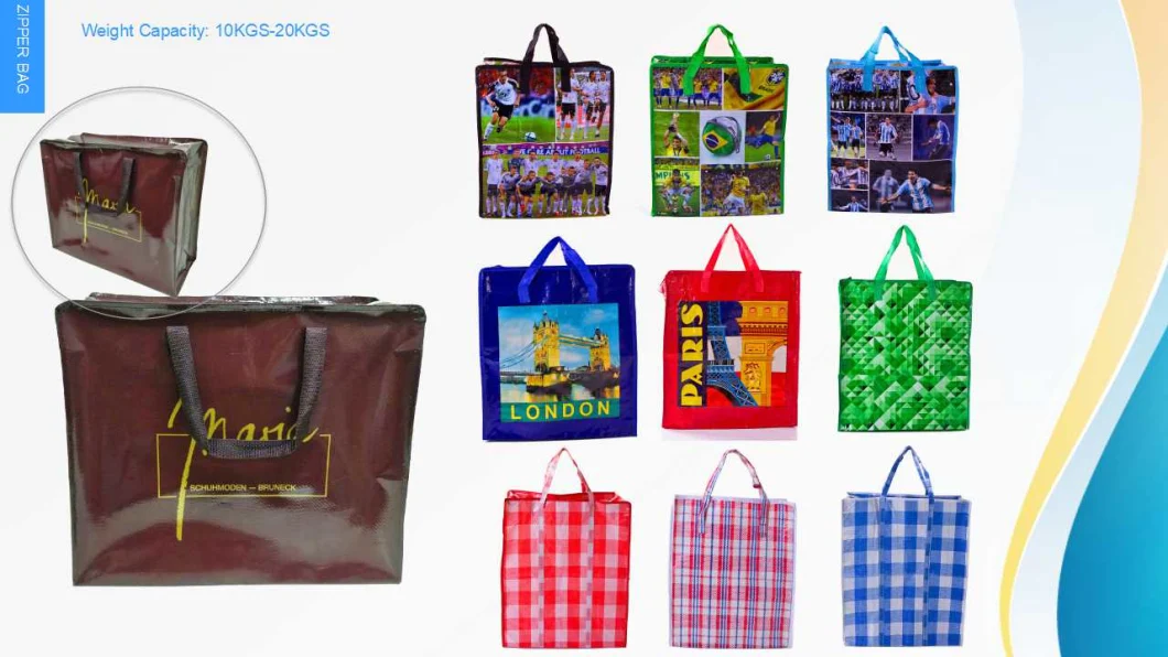 210d Sublimation Printed Foldble Polyester Bag with Pocket