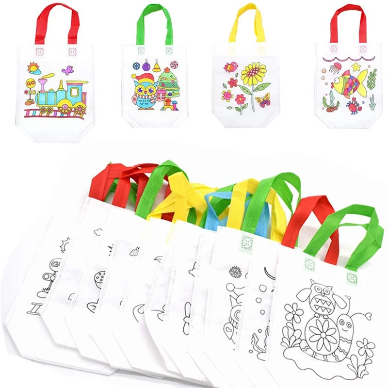 DIY Graffiti Tote Bag Graffiti Bag for Kids Non-Woven Graffiti Tote Bag