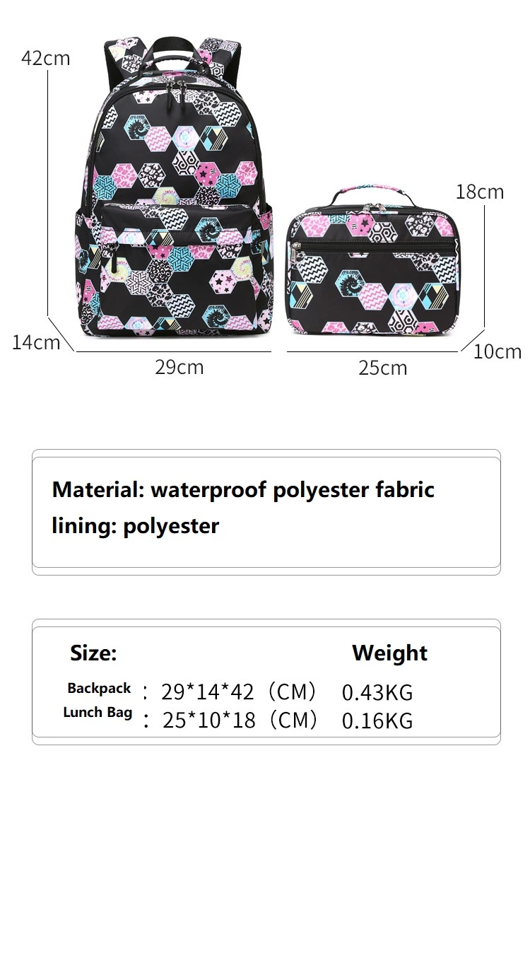 2024 Newest Design Student Backpack Outdoor Printed Waterproof Backpack