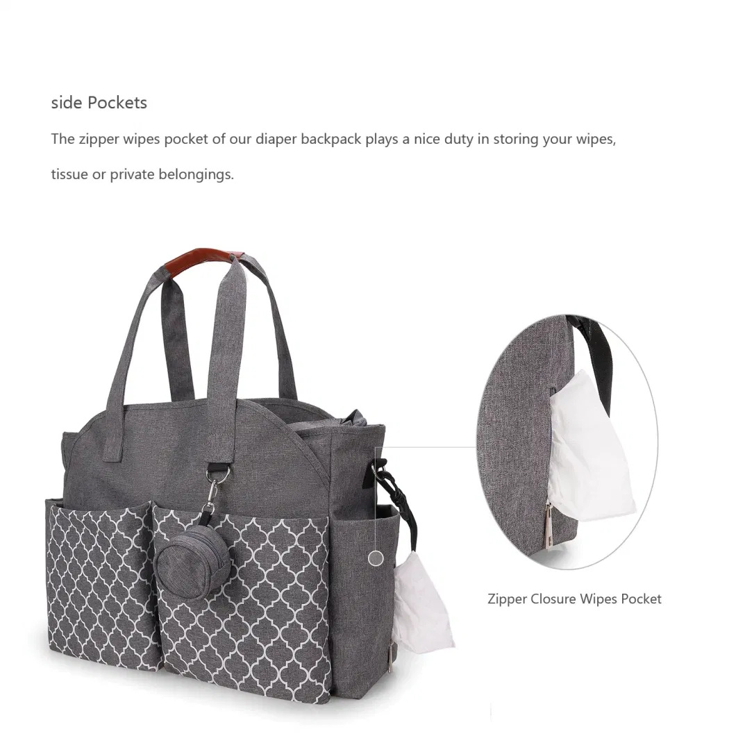 New Trendy Outing Baby Care Bags Multi-Pockets Diaper Carrier Handbag Practical Mummy Tote Bag