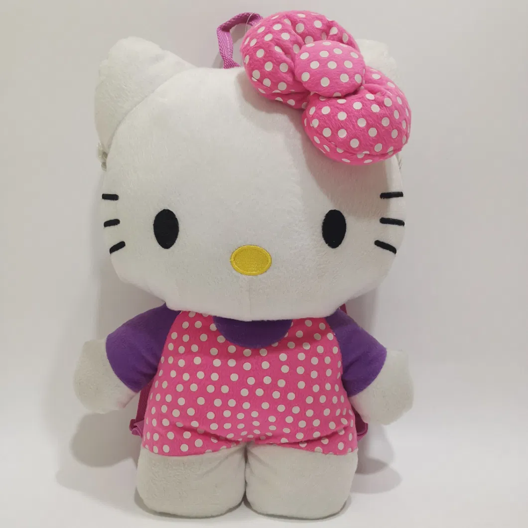 Hot Selling Plush Backpack Hello Kitty Gift Toy Bag for Kids