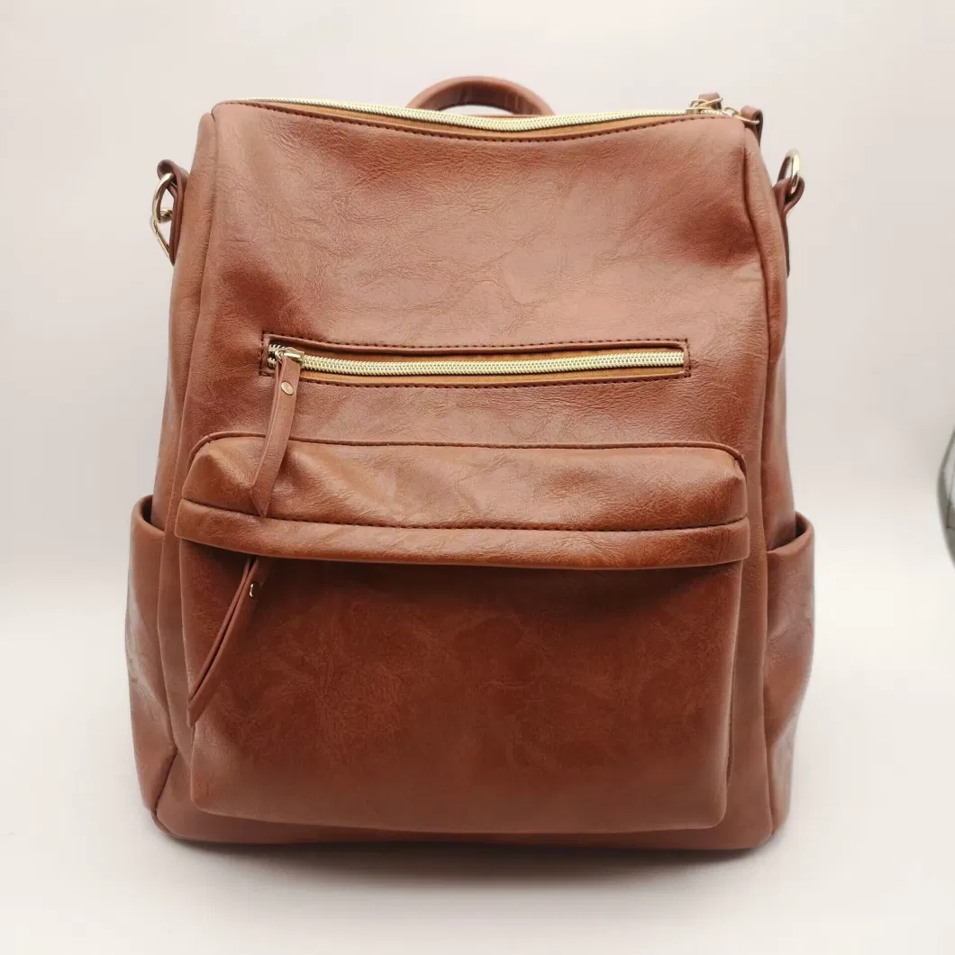 Brown All-Match Fashion Extra Large Capacity Backpack