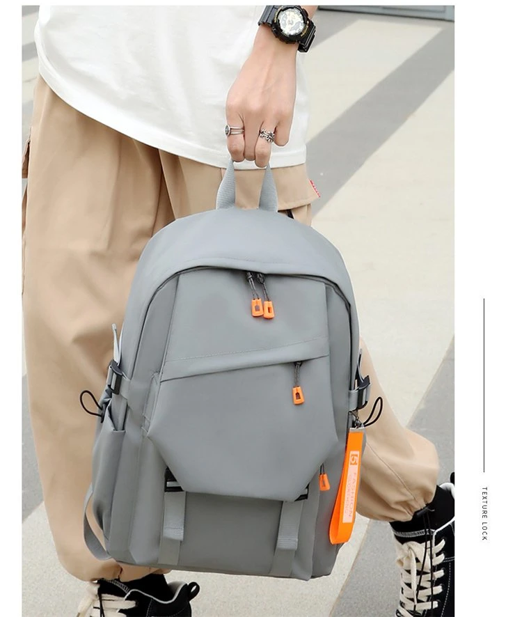 Leather Firm Membrane Casual Backpack Student School Bag