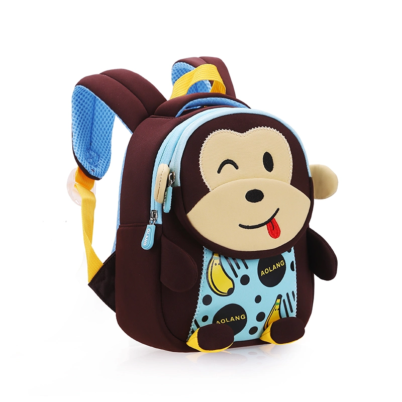 Wholesale Eco-Friendly Animal - Monkey Backpack Kids Cute Neoprene School Bag