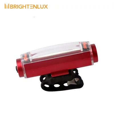 Brightenlex RGB Multi-Color Ipx5 Waterproof Mini USB Reachargeable 3 Modes COB Bike Back Taillight