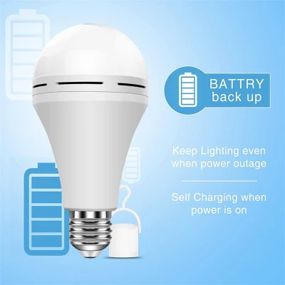 Home Indoor Energy Saving 5W 9W 12W 15W Focos Light A60 E27 B22 Battery Backup Rechargeable LED Emergency Bulb