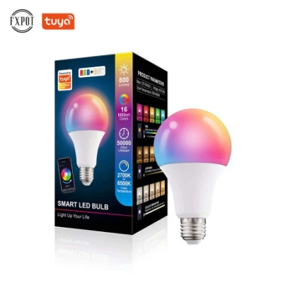 Bluetooth cambia de color RGB de 10W Bombilla de luz multicolor de LED E27 Bombilla Smart