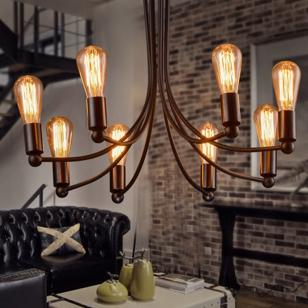 Edison Globe Style Quad Loop Filament Light Bulb Antique Incandescent Lamps G80 Vintage Edison Light Bulbs Golf Ball Bulb for Decorative Lighting
