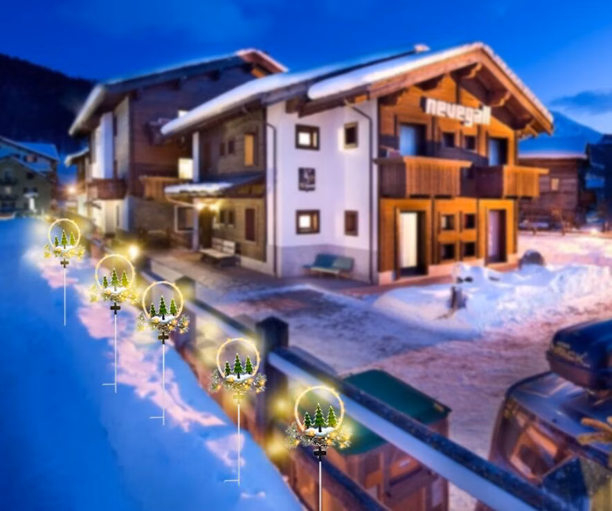 Solar Pine Cone Lights Outdoor Christmas Decoration Stake Lighting System Garden Villa Lawn Lamp Xmas LED Lantern