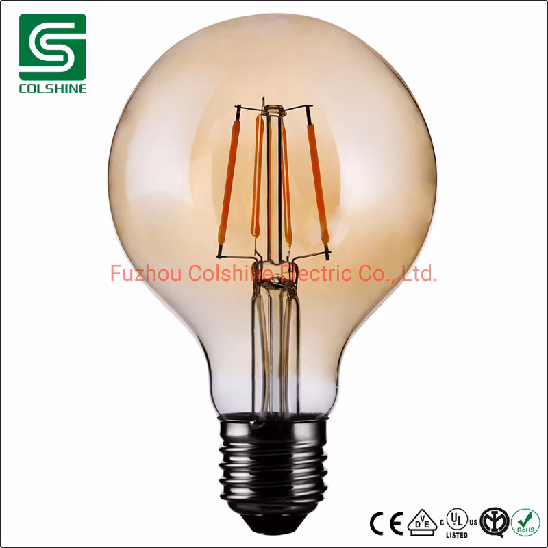 Vintage Edison LED Bulb Clear Amber Glass LED Filament Bulb