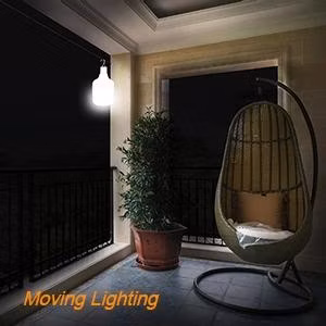 2023 New Outdoor Portable Camping Lamp Solar Rechargeable Light Emergency LED Bulb