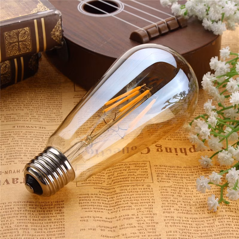 China Factory High Brightness 15W E27 Clear Glass Edison LED Filament Bulb Vintage St64 LED Light Bulb