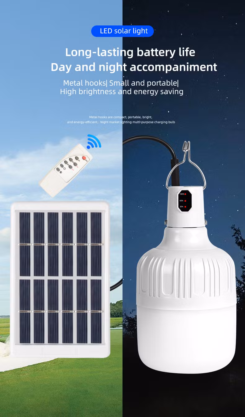 LED Solar Emergency Light Bulb for Travel Camping