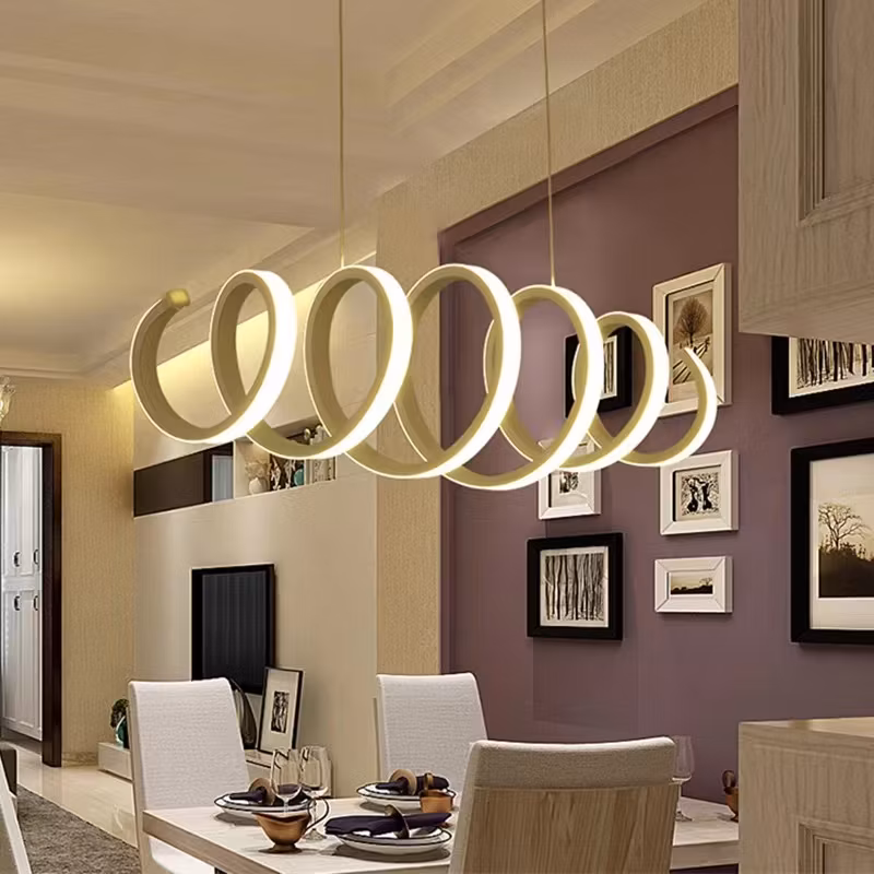 New Arrivals Smart Remote Control CCT Dimming Ceiling Lamp White Black Gold Chandelier Pendant Light with LED Bulb