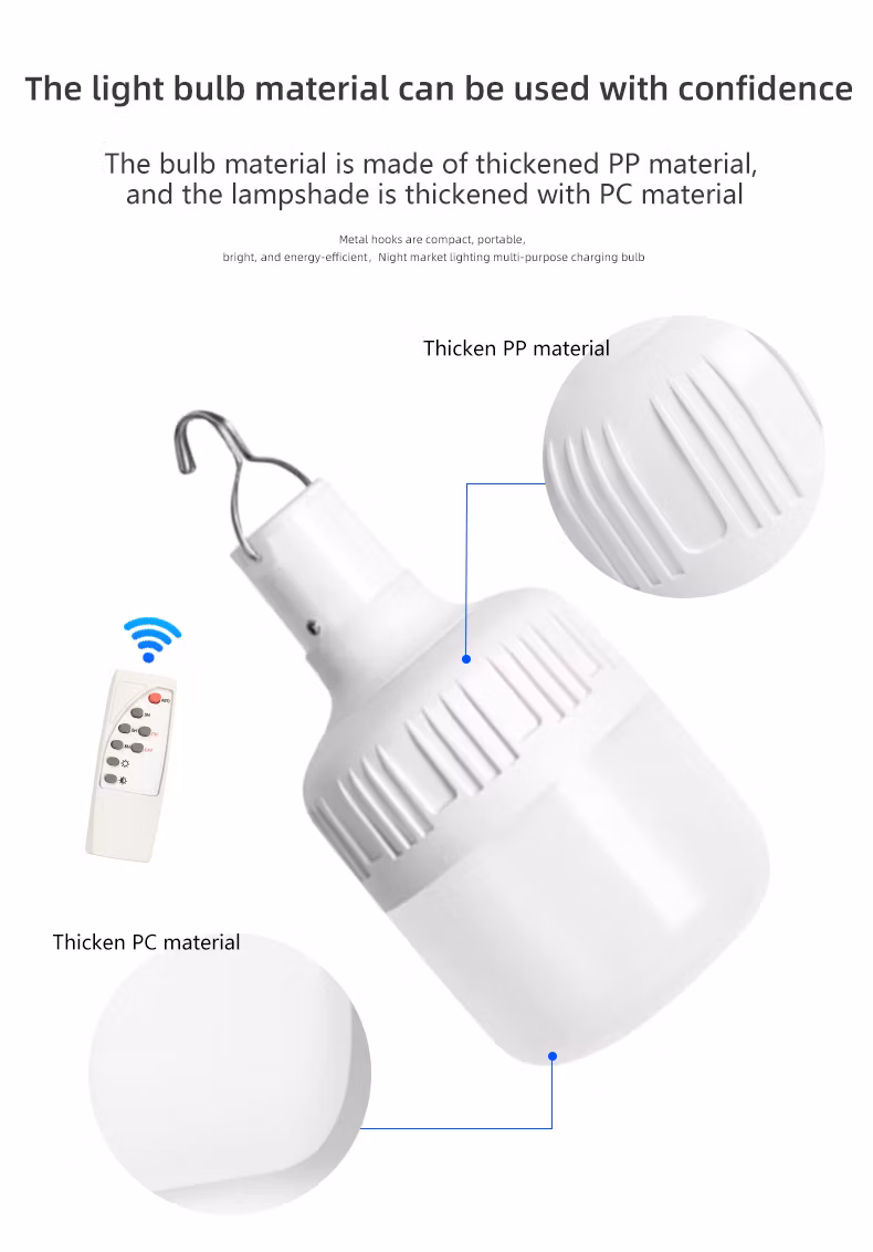LED Solar Emergency Light Bulb for Travel Camping