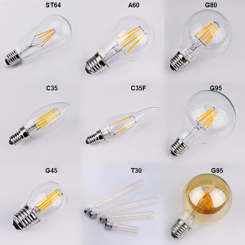 St64 LED Filament Bulb Energy Saving Lamp 10W LED Bulb Light with Ce RoHS Decorative Light Bulb