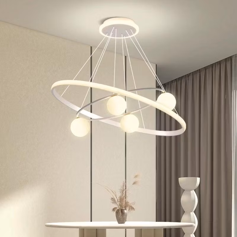 New Arrivals Smart Remote Control CCT Dimming Ceiling Lamp White Black Gold Chandelier Pendant Light with LED Bulb