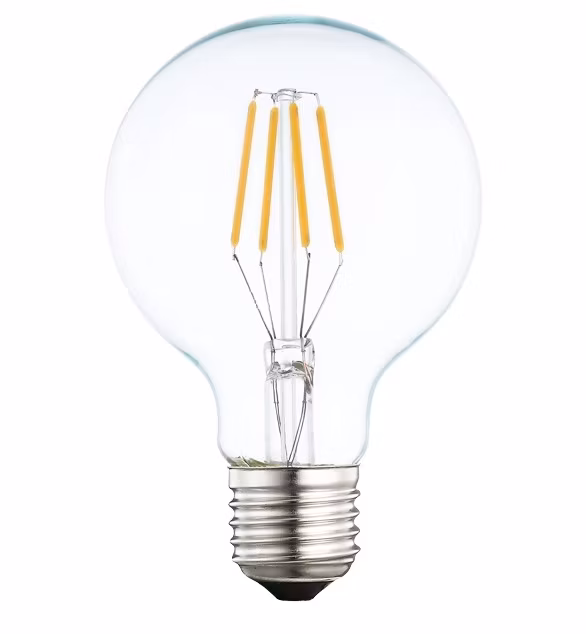 LED Filament Bulb G80 8W Clear Glass